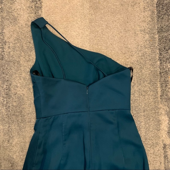 Ever New one shoulder Midi dress deep teal size 0 - Picture 3 of 7